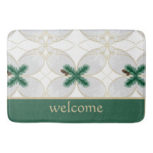 Elegant Gold Eucalyptus Holiday Shower Curtain – M