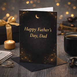 Elegant Gold Father’s Day Card from Daughter Kort