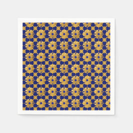 "Elegant Gold Floral Napkins – Luxury Event Decor" Pappersservett