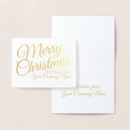 Elegant Gold Foil Business-Helgdag-kort Folierat Kort