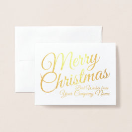 Elegant Gold Foil Business-Helgdag-kort Folierat Kort