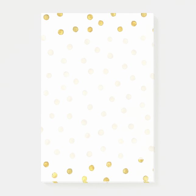 Elegant Gold Foil Confetti-punkter Post-it Block (Framsida)