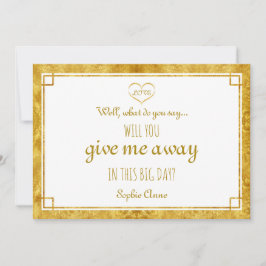Elegant Gold Foil Heart kommer du Ge mig bort