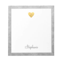 Elegant Gold Foil Heart Modern Script Personlig