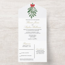 Elegant Gold Foil Mistletoe Bröllop