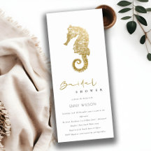 ELEGANT GOLD FOIL NAVY SEAHORSE MÖHIPPA