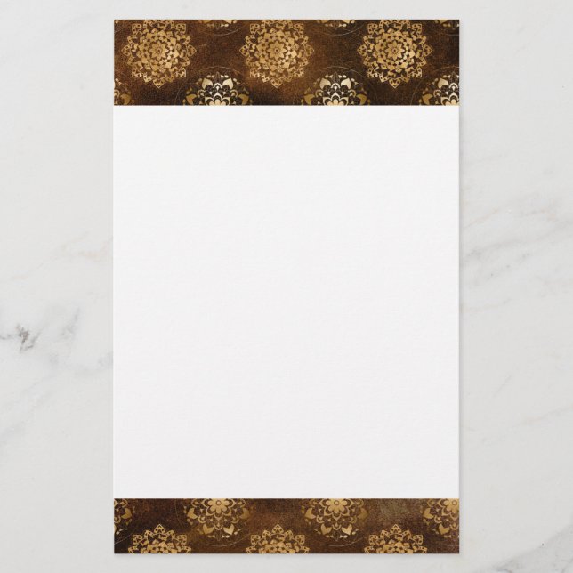 Elegant Gold Foil och Black Indian Mandala (Framsida)