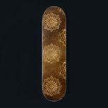 Elegant Gold Foil och Black Indian Mandala Mini Skateboard Bräda 18,5 Cm<br><div class="desc">Andlig Elegant Gold Foil and Black Blommigt Indian Mandala Mönster.</div>