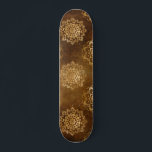 Elegant Gold Foil och Black Indian Mandala Mini Skateboard Bräda 18,5 Cm<br><div class="desc">Andlig Elegant Gold Foil and Black Blommigt Indian Mandala Mönster.</div>