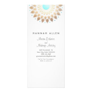 Elegant Gold Foil Ornate Löv Mandala Wood LOOK Reklamkort