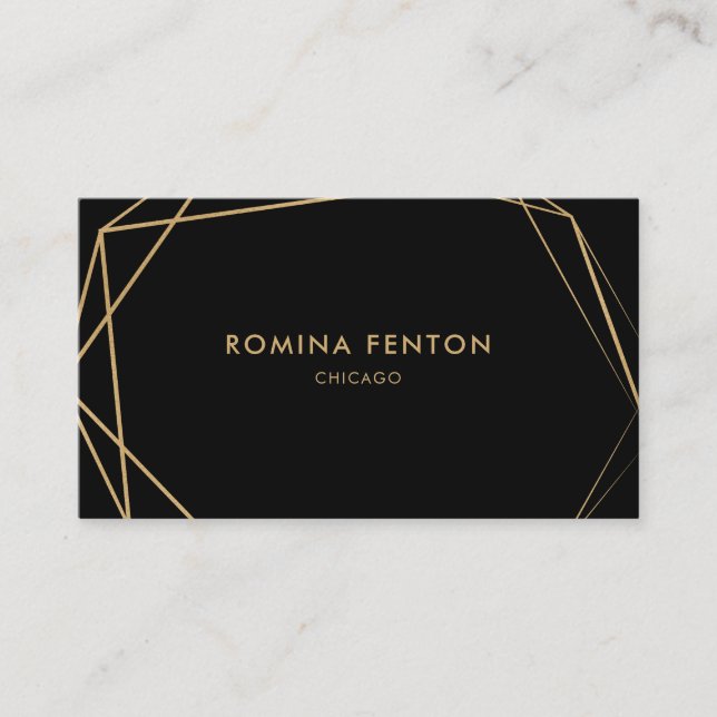 Elegant Gold Foil Ramar Modern Professionell Visitkort (Framsida)