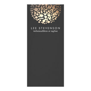 Elegant Gold Foil See Circles Snyggt Black Reklamkort