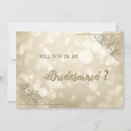 Elegant Gold Frame Bokeh Inbjudningar