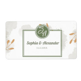 Elegant Gold Frame & Greenery Floral Wedding  Fraktsedel