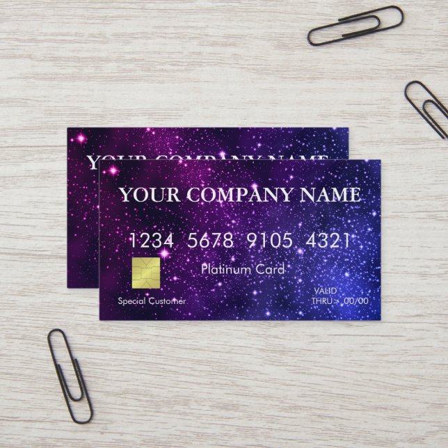 Elegant Gold Glitter Credit Card Visitkort (Fram/Back In Situ)