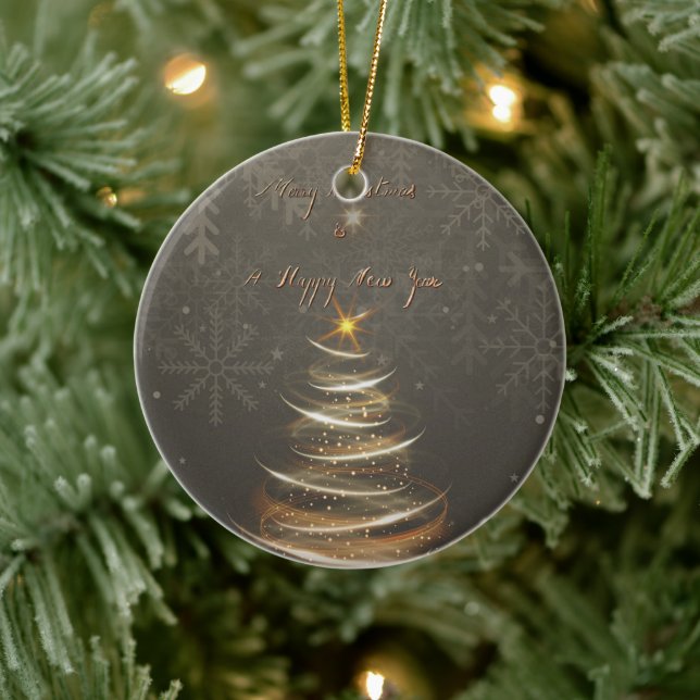  Elegant Gold  glow Christmas Tree Julgransprydnad Keramik (Träd)