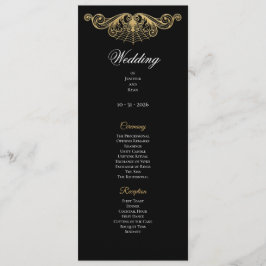 Elegant gold Gothic Wedding Program