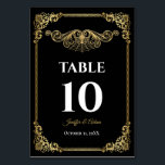 Elegant gold Gothic Wedding Table number Bordsnummer<br><div class="desc">Gothic Halloween Alternative Wedding Table Number</div>