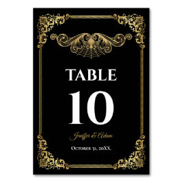 Elegant gold Gothic Wedding Table number Bordsnummer