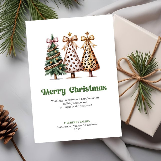 Elegant gold green Christmas tree greeting card Julkort (Elegant gold green Christmas tree greeting card

)