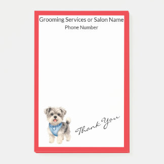 Elegant Gold Grooming Pet Personalized Collection Post-it Block