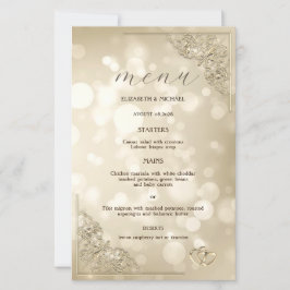 Elegant Gold Hearts Frame Bokeh