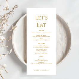 Elegant Gold Islamic Wedding Menu Card Flat Menu Meny