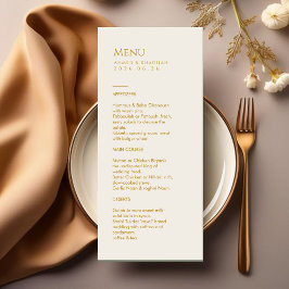 Elegant Gold Islamic Wedding Menu Card Flat Menu Meny