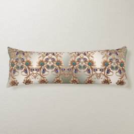 Elegant Gold Jewel Flowers Body Pillow Kroppskudde