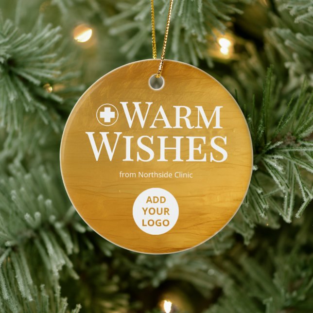 Elegant Gold Logo Ornament for Doctors (Träd)