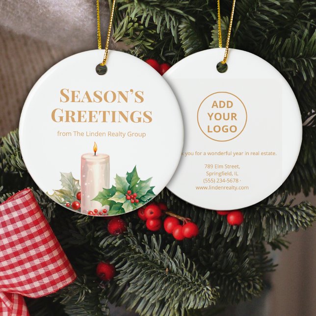  Elegant Gold Logo Real Estate Ornament (Skapare uppladdad)