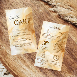 Elegant Gold Marble Professional Candle Care Visitkort
