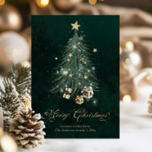 Elegant Gold Merry Christmas 