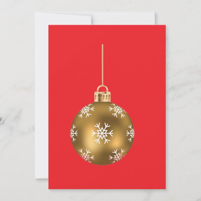 Elegant Gold Ornament Corporate Holiday Party Invi Inbjudningar (Framsida)