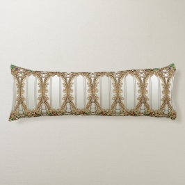 Elegant Gold Ornate Body Pillow Kroppskudde