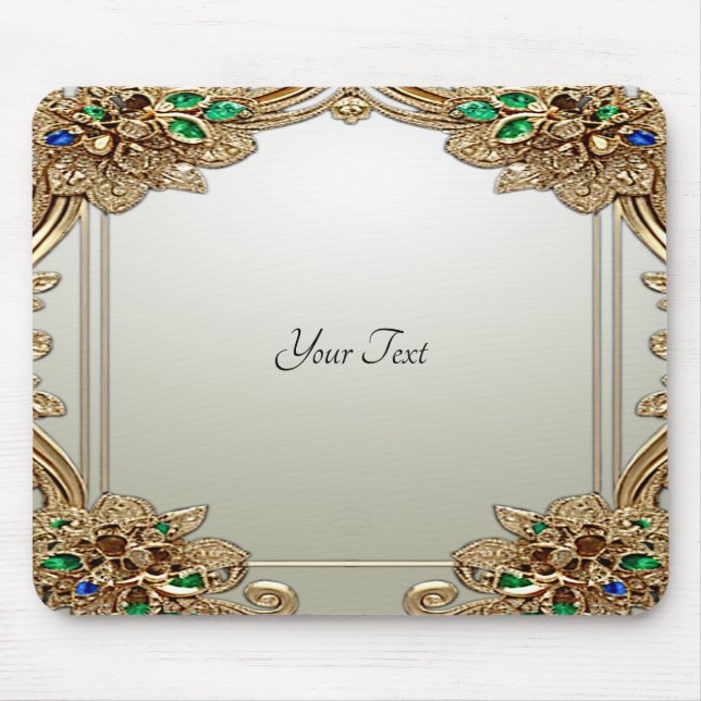 Elegant Gold Ornate Mousepad Musmatta (Framsidan)