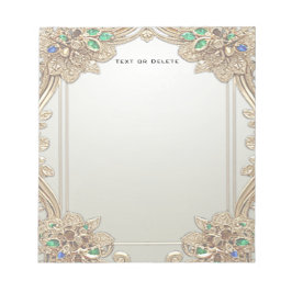 Elegant Gold Ornate Notepad Anteckningsblock