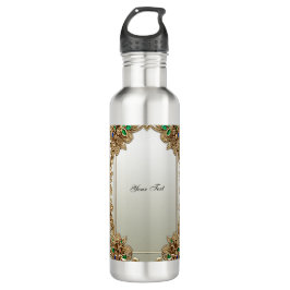 Elegant Gold Ornate Water Bottle