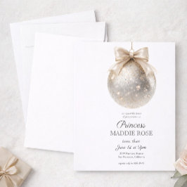 Elegant Gold Princess Birthday Invitation Inbjudningar