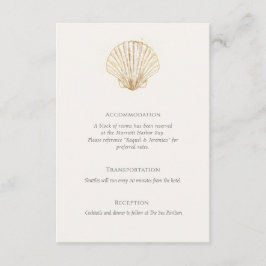 Elegant Gold Seashell information Details Tilläggskort