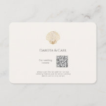 Elegant Gold Seashell Website Enclosure Card