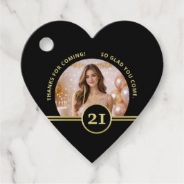 Elegant Gold Signature Monogram with Photo Gåvor Etiketter