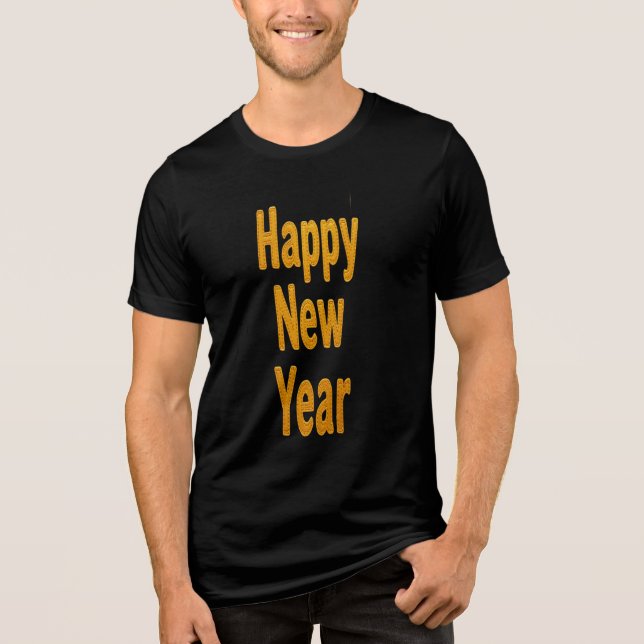 Elegant Gold Stitched Typography Classy Party T Shirt (Framsida)