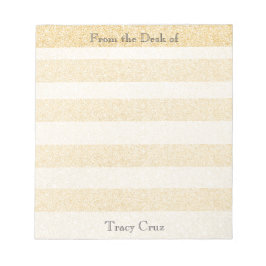 Elegant Gold Striped Custom Notes Anteckningsblock