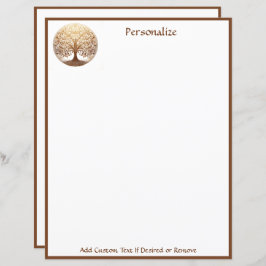 Elegant Gold Tree of Life Spiritual Zen