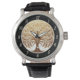 Elegant Gold Tree of Life Spiritual Zen  Armbandsur
