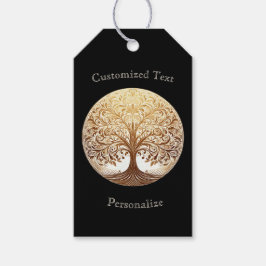 Elegant Gold Tree of Life Spiritual Zen Customize Presentetikett