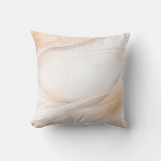 Elegant Gold Wave Abstract Cotton Pillow | Luxury  Kudde