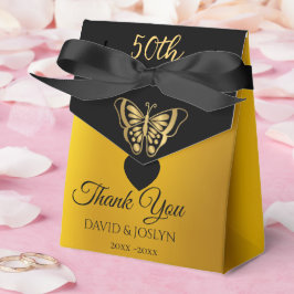 Elegant Golden 50:e Bröllop-årsdagen Presentaskar