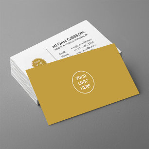 Elegant Golden Amber Professionell Company Branded Visitkort